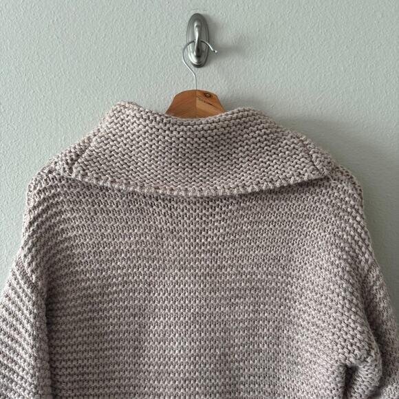 Wool Blend The Limited Blush Pink Cableknit Fisherman ChunkyKnit Neck Sweater XS - Picture 5 of 8